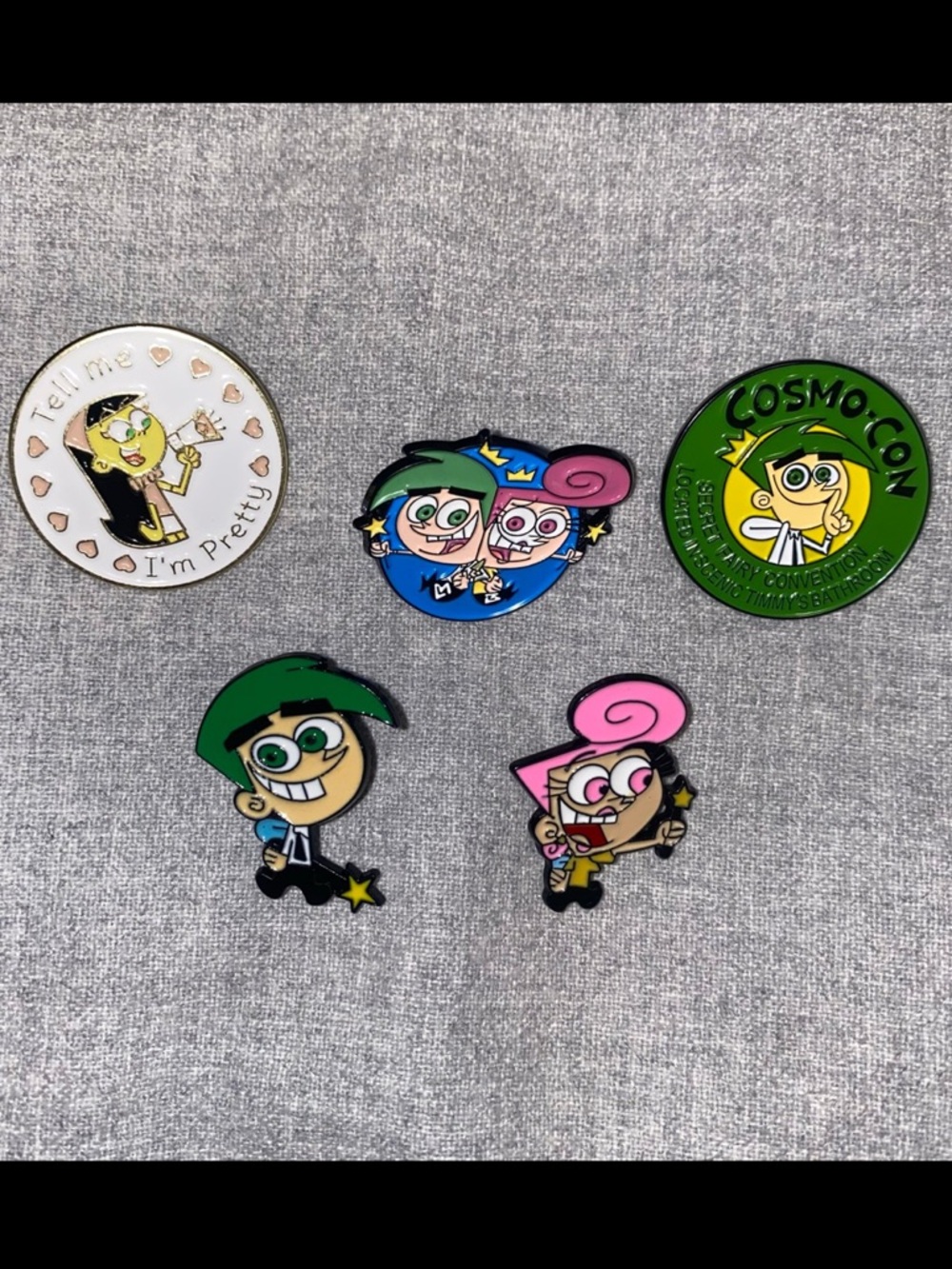 Fairly OddParents - Cosmo and Wanda Enamel pin set of 5